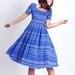 Midi cotton pattern dress (0115)