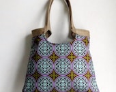 Circles tote bag with jute, fashion 2013