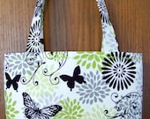 Market Tote - Medium - Butterflies and Flowers