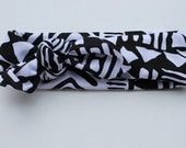 Black and White Aztec Print Retro BABY Headband
