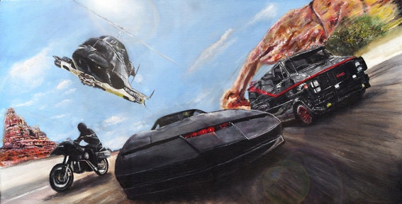Knight Rider/Airwolf/A-Team/Streethawk  Limited Edition Art Print
