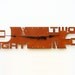 Outnumbered V Modern Wall Clock (Extra Large Rusted)