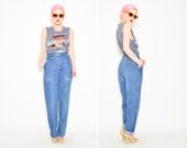 80s Calvin Klein Jeans - High Waisted Pleated Denim Trouser Pants - 1980s Tapered Mom Jeans - S 4 6