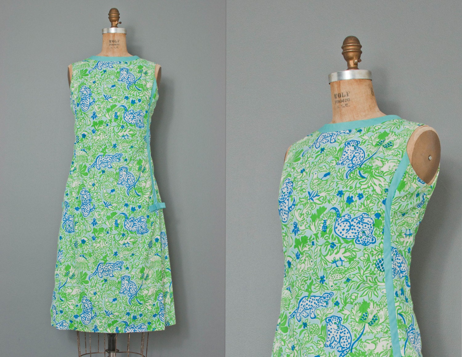 vintage 1960s lilly pulitzer dress / 60s lilly dress / summer shift / IN THE JUNGLE dress