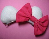SALE Cat Ears w/ HOT PINK Bow