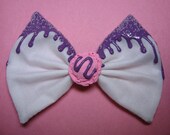 White Bow w/ Ice Cream Scoop and Purple Frosting w/ Sprinkles
