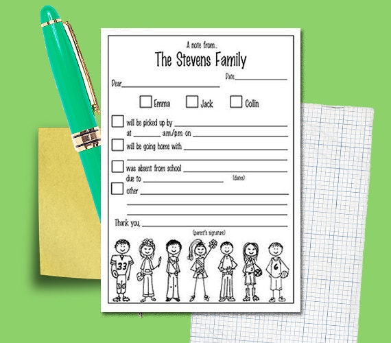 School Notes - Personalized