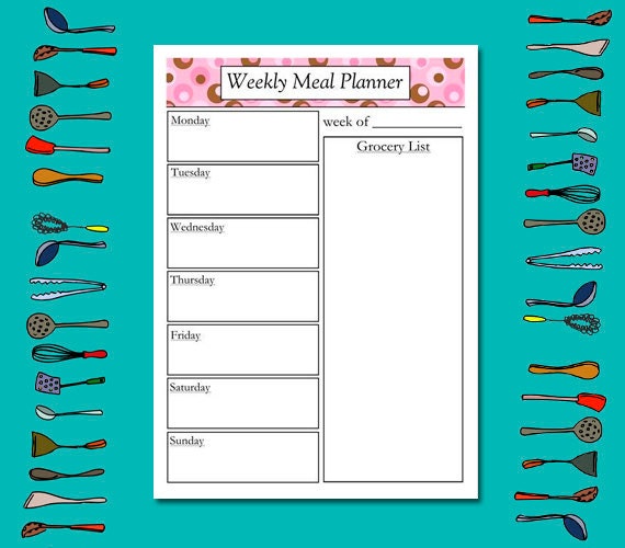 Meal Planner by Yours Truly Designs