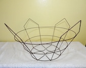 Vintage Industrial Lamp Shade Garden Basket Metal Wire  Basket Organizer Photo Prop