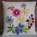 Vintage Embroidered Throw Pillow FREE SHIPPING