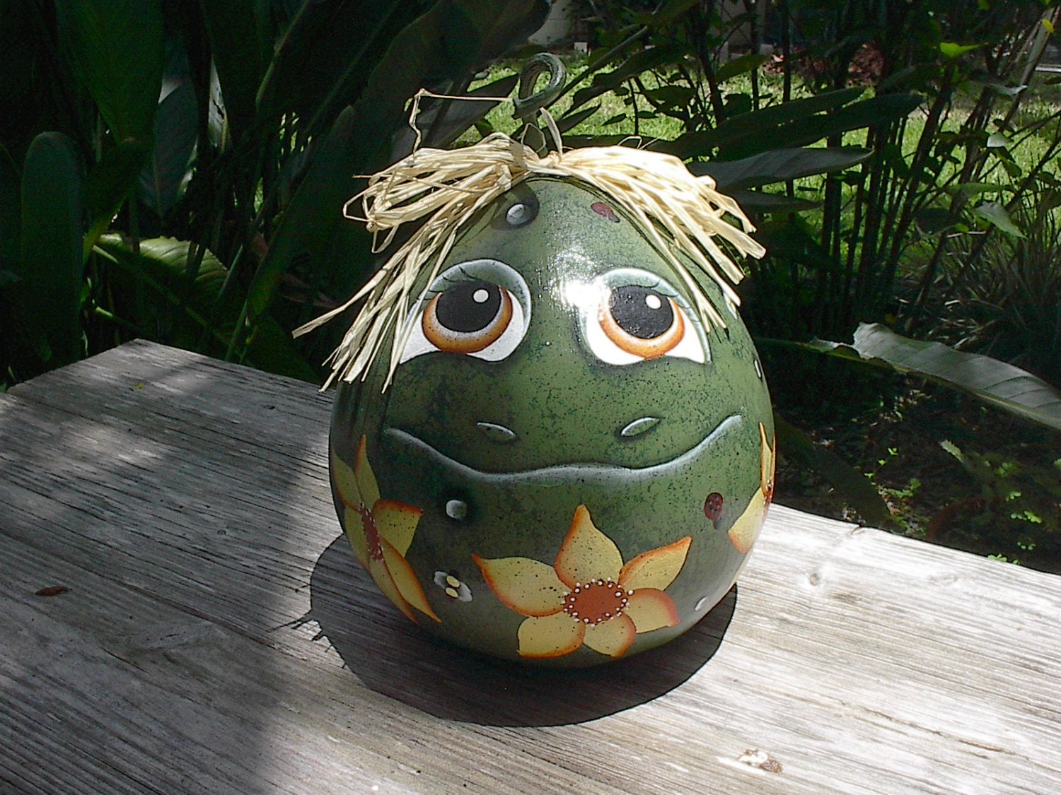 Painted Gourd Spring Flowers Garden Gourd Frog