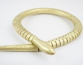18k gold wooden snake