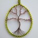 Cherry Blossom Tree wire and bead pendant