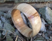 Bangle Maple Wood Wooden Bangle Bracelet - Eco-friendly Maple Wood Bangle Bracelet (Size M) - Natural Wood Jewelry Gift Idea