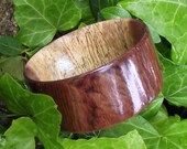 Wooden Bangle Bracelet - Hormigo Negro Wood Wide Bangle Bracelet (Size M) - Natural Jewelry Gift