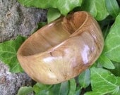 Wood Bangle Bracelet - Eco-friendly Peach Wood Wooden Bangle Bracelet (Size M) - Natural Jewelry Gift