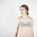 Anna P woven t-shirt Striped woven tuxedo back silk linen gauze t-shirt woman size small medium boho avant garde