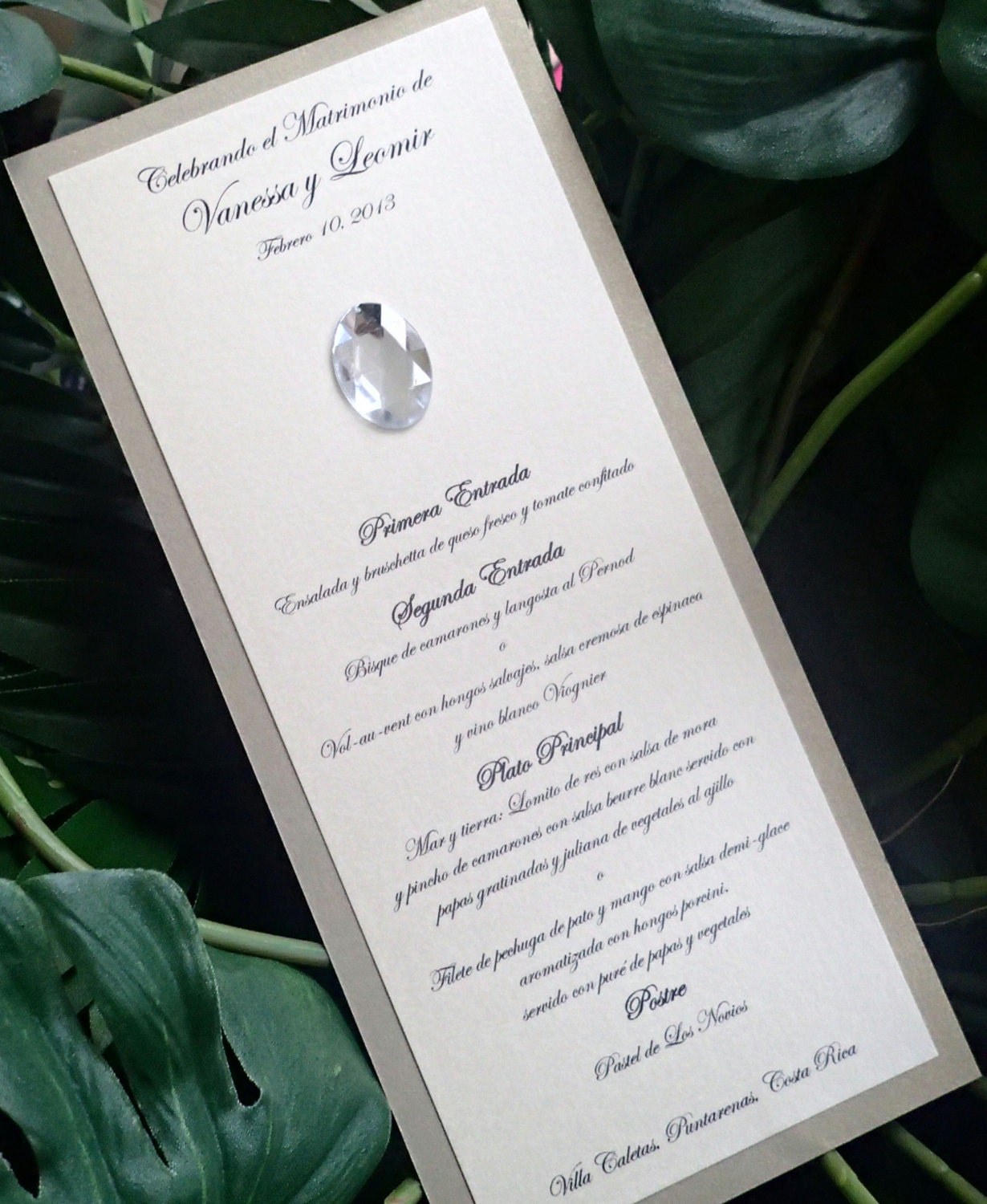 Gold Menu, Ivory Menu, Elegant Menu, Wedding Menu, Gem, Budget Menu