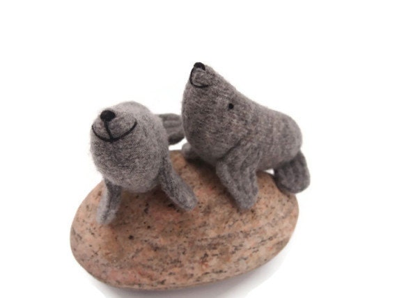 Sea Lion, Seal, waldorf toy, all natural toy, sea creature, stuffed toy, eco friendly toy,