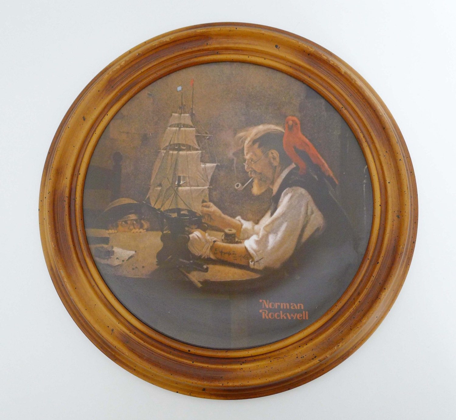 Norman Rockwell Ship Builder Collectible Wall Plate