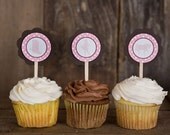 Cowgirl Theme Cupcake Toppers, Happy Birthday Party Decorations in Pink and Brown, Western Birthday Party (12) Il_170x135
