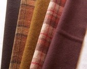 Hand Dyed Felted Wool Fabric - Brown -  for Rug Hooking, Applique, Penny Rugs and Sewing Projects/ H574