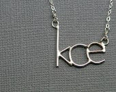 Personalized Sterling Silver Initials Necklace - Up to Three Letters