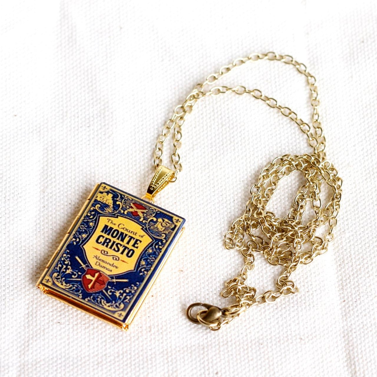 Count of Monte Cristo Book Locket with Chain