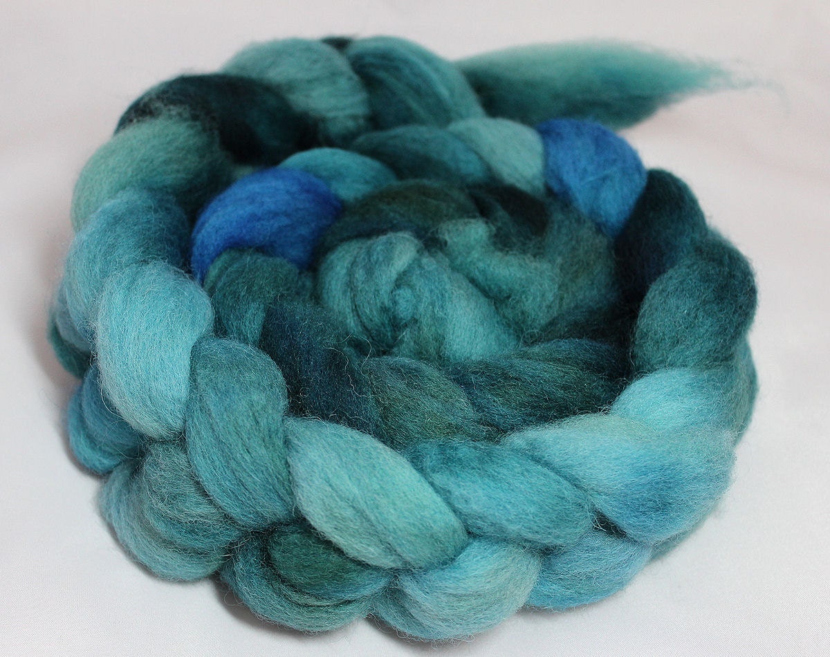 Entropy 2 - Handpainted Shetland Roving - Spinning Fiber 4 oz