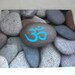 Om Blue Rock Art Print 8 x 10 (Aum)