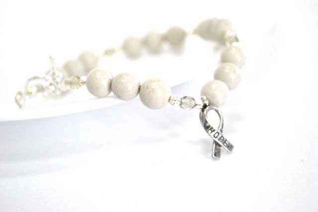Diabetes Awareness Bracelet, JDRF, Gray Bracelet, Hope Bracelet, Grey Bracelet