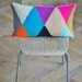 wood & wool harlequin pillow