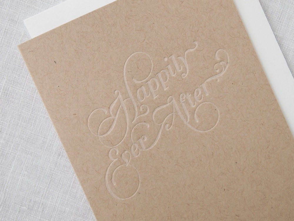 Happily Ever After Letterpress Greeting Card