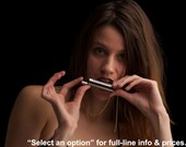 Lesson-Loaded FlashHarp USB Harmonica 8GB Handmade- Musical Instrument - Ships Gratis