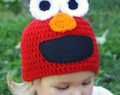 Elmo Sesame Street crochet hat, sizes newborn, 3-6 m, 6-12 m, Toddler, Teen, Photo prop, Halloween Costume 36 custom colors