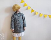 GRAY Retro Coat for Girls