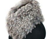Felted Scarf Raw Sheep Wool Fleece Grey Undyed Ahimsa Fur Neck Warmer Collar