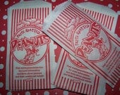 Peanuts Get Your Peanuts....Cute Peanut Bags With Retro Graphics 12 Bags Fast Economical Shipping