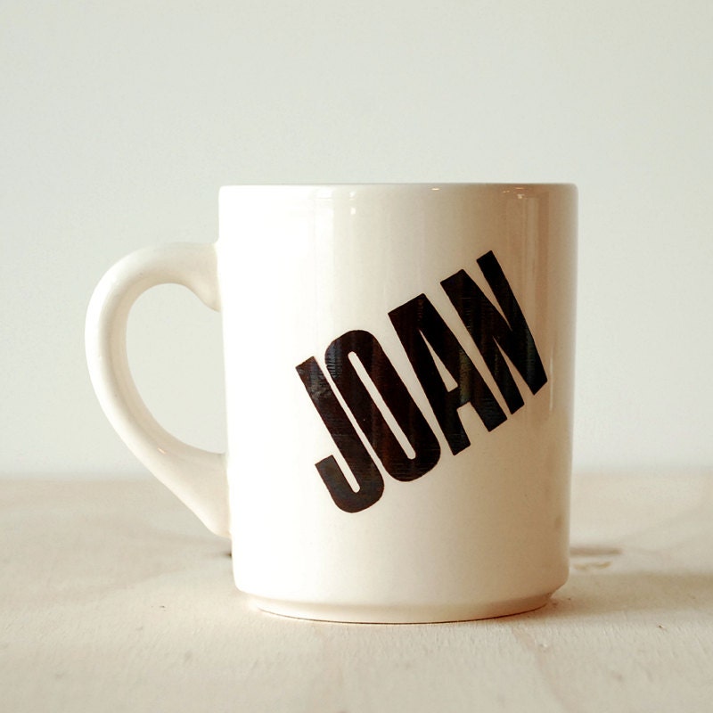 Vintage Joan Mug - Ceramic Coffee Mug Mad Men Retro Kitsch Mid Century