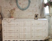 Painted Cottage Chic Shabby White French Dresser DR79