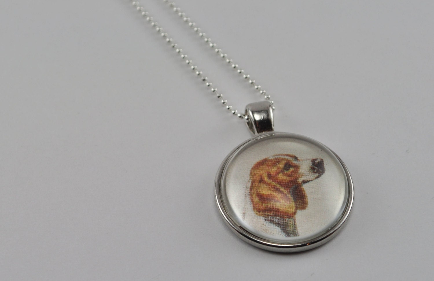Vintage Dictionary  Necklace Pendant  BEAGLE Dog