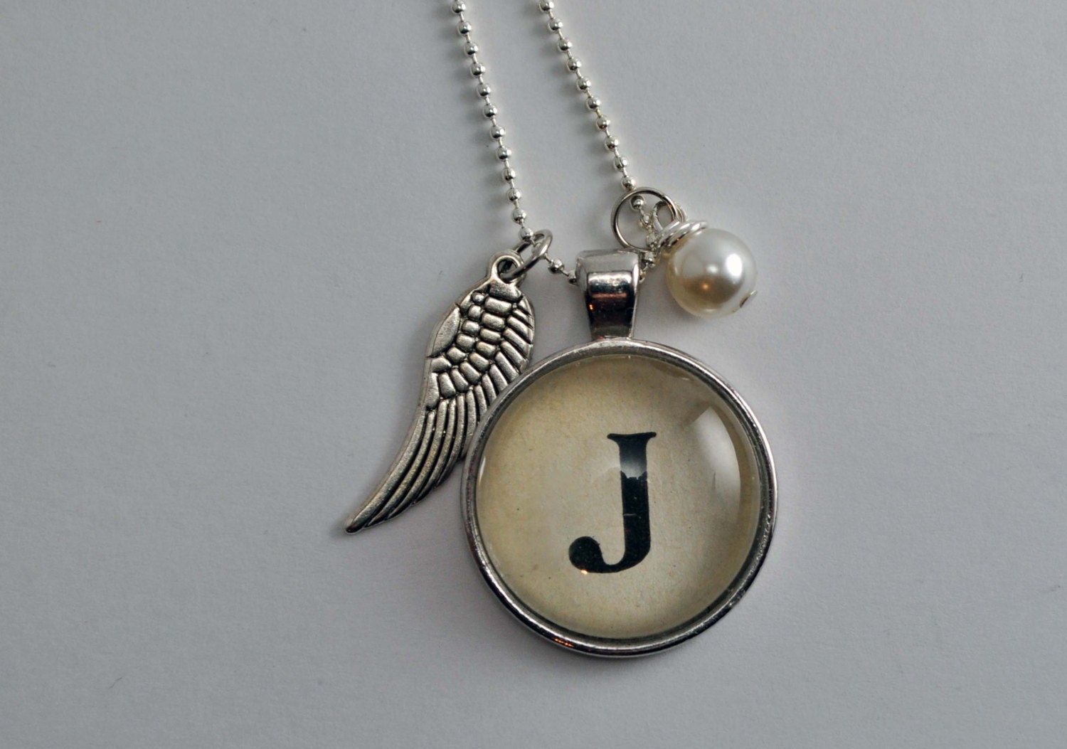 Personalized Monogram Vintage Dictionary Pendant Necklace -Pick Your Letter