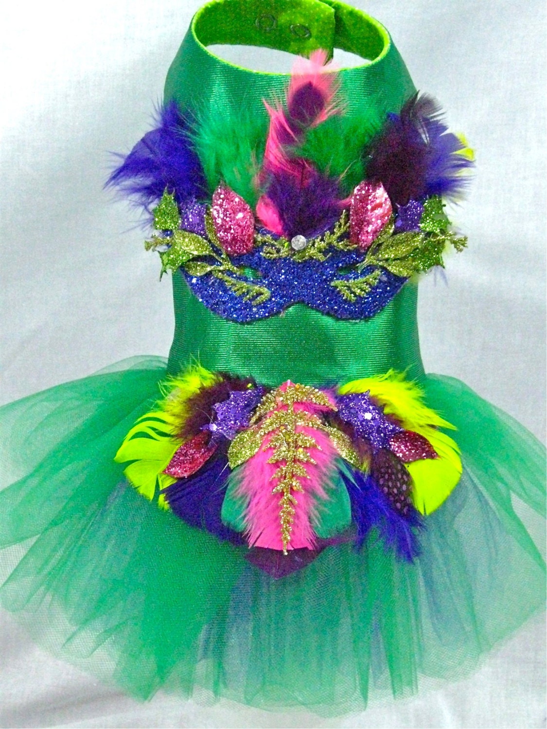 New Orleans Charm - Mardi Gras Dog Tutu Harness Dress