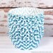 Aqua Chevron Cupcake Liners - Baking Cups, Designer Grease Resistant Liners (50)