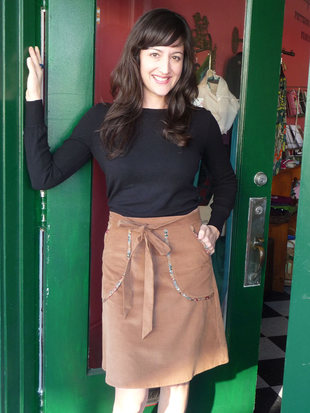 70's Inspired Camel Wrap Skirt