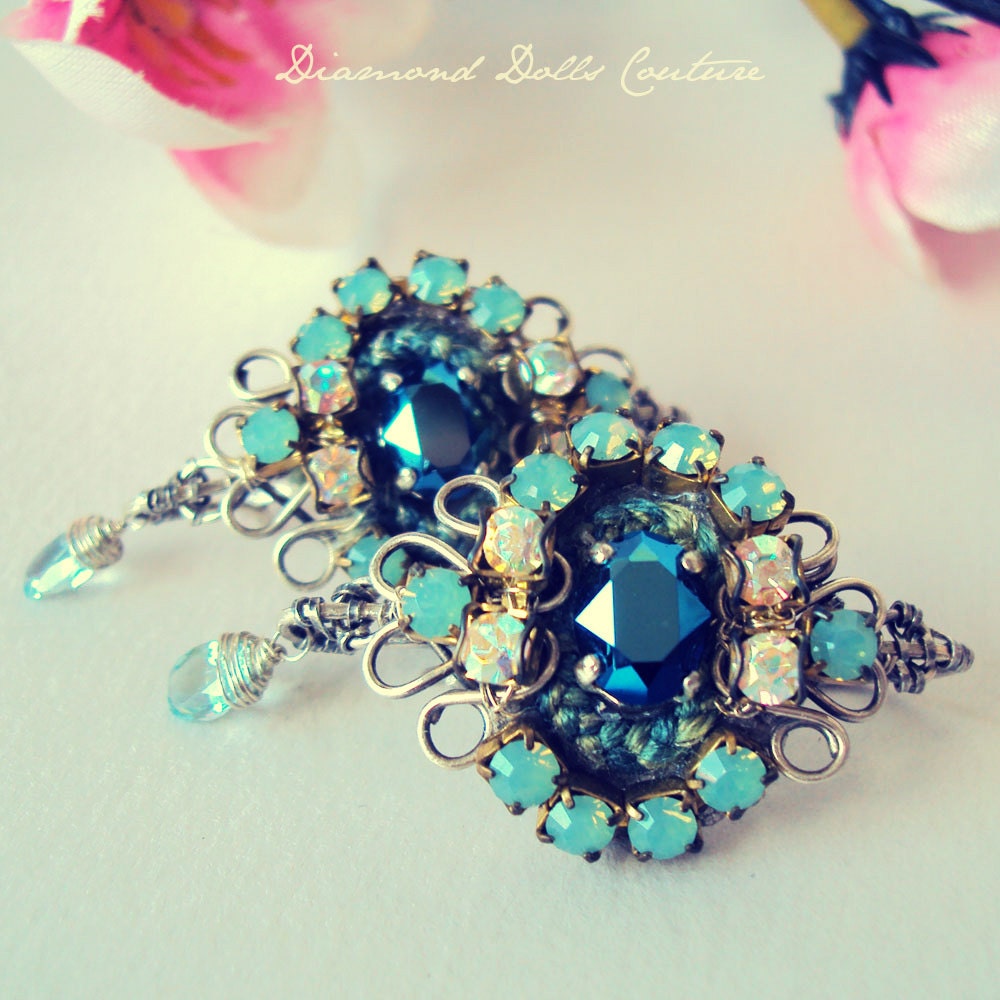 Darling Ophelia - Rhinestone Sterling Silver Earrings