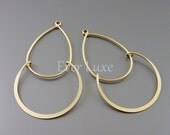 1125-MG (4 pcs) MATTE 14K gold plated double chandelier pendants