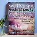 Wonderful World - 16" x 20" original mixed media painting - inspirational nature artwork, hand lettering and typography