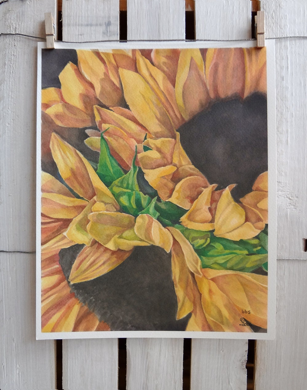 sunflower, art print, sunflowers painting