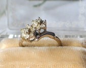 Vintage 14kt GE Uncaclad Rhinestone Ring Size 7.5